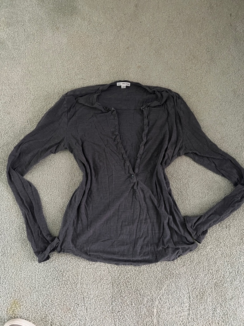 James Perse Lightweight gray Long-Sleeve Women's Top 2